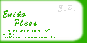 eniko pless business card